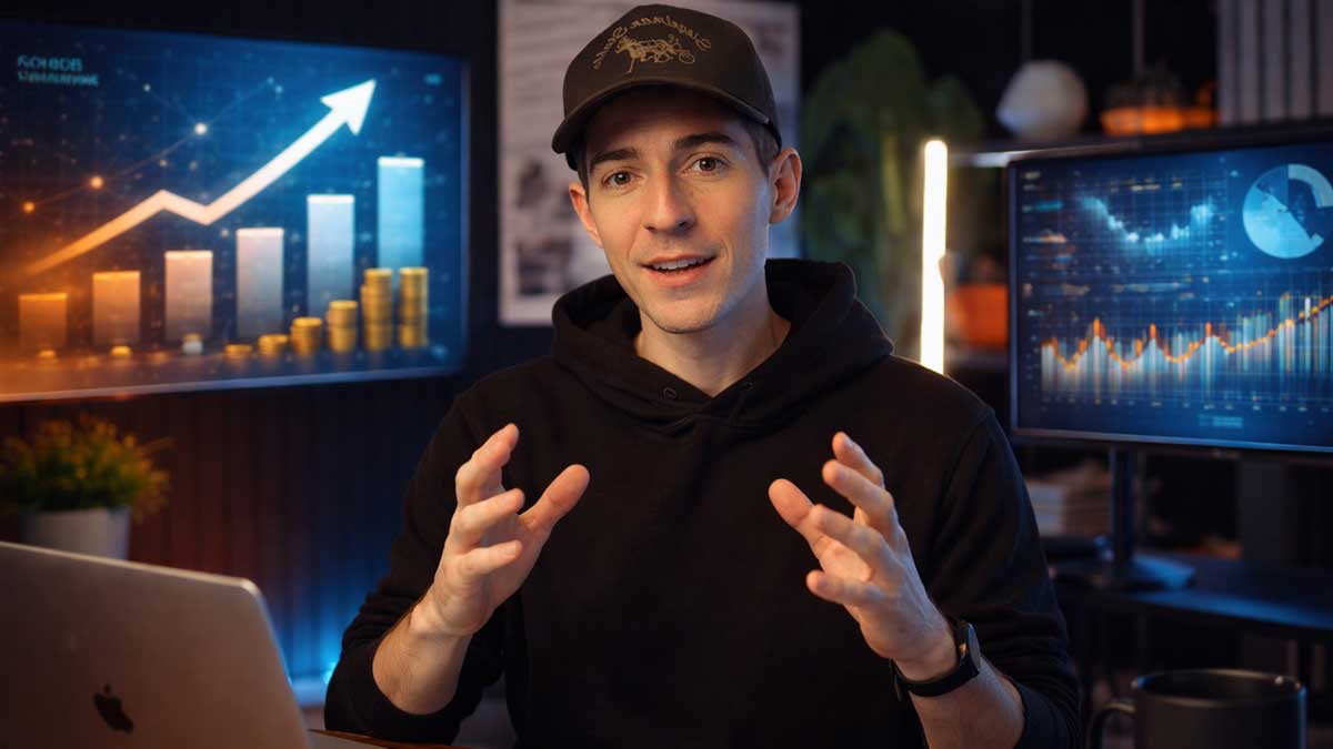 Kane Kallaway in his studio discussing business strategy and revenue