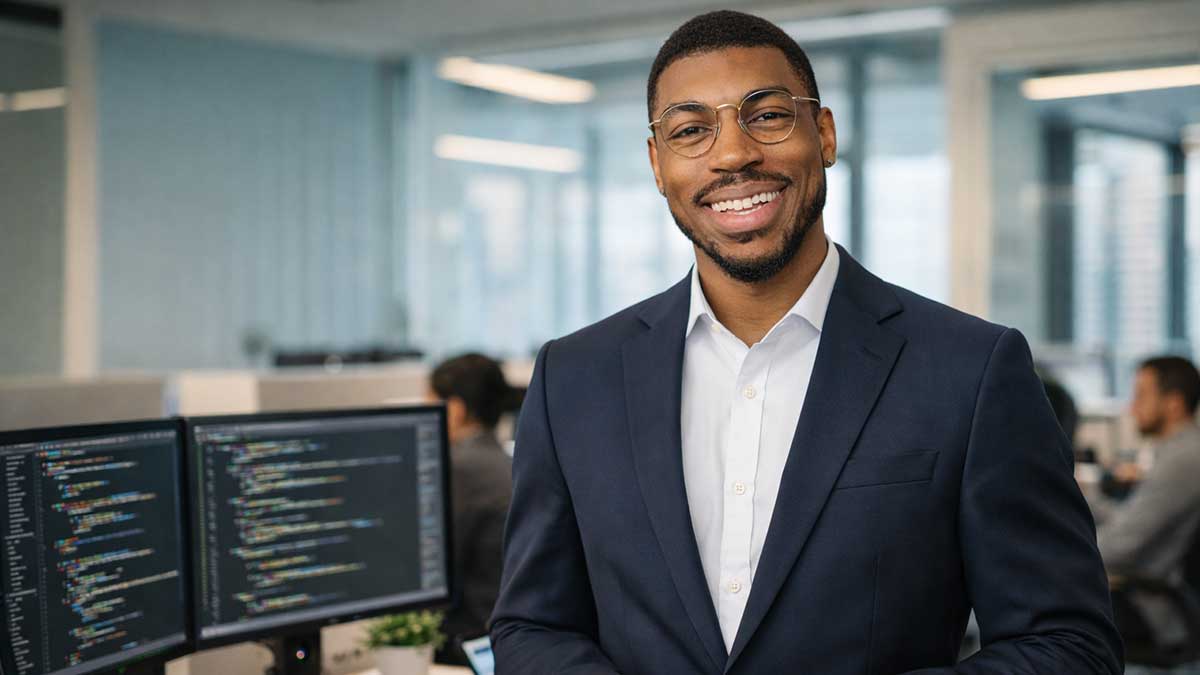 Rashid Epps (Sheed) in a professional setting representing his engineering career