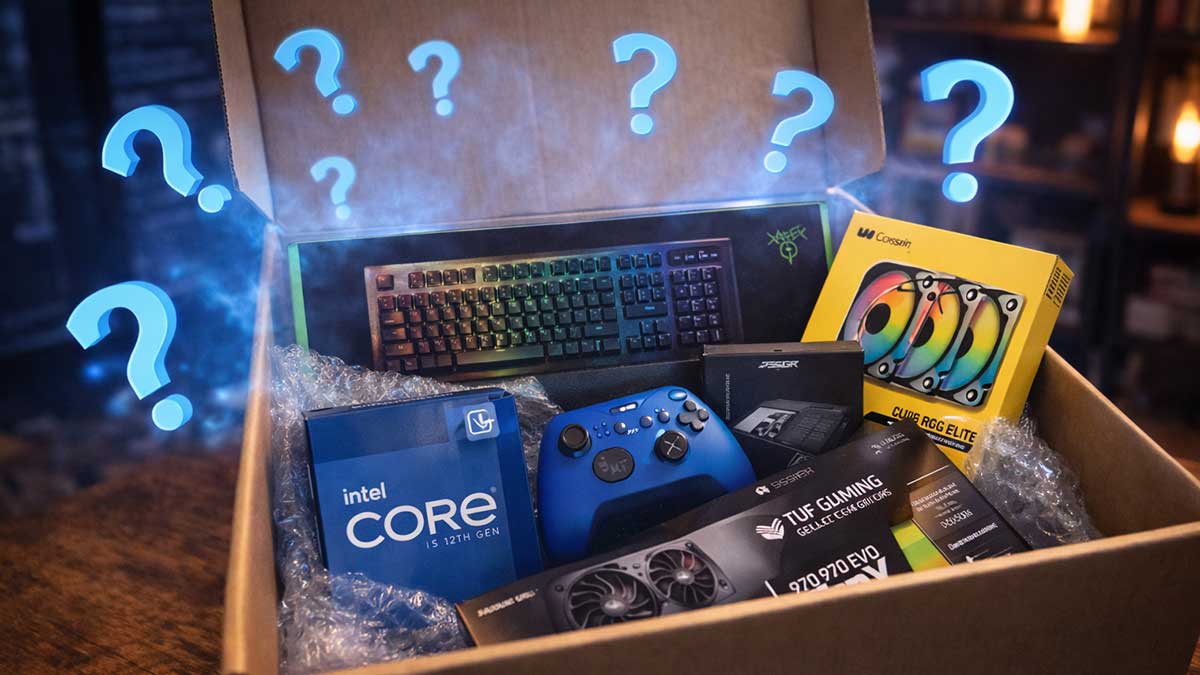 Tech mystery box content similar to Ted Kest's giveaways