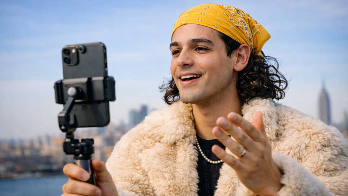 Lifestyle content creator working on social media videos