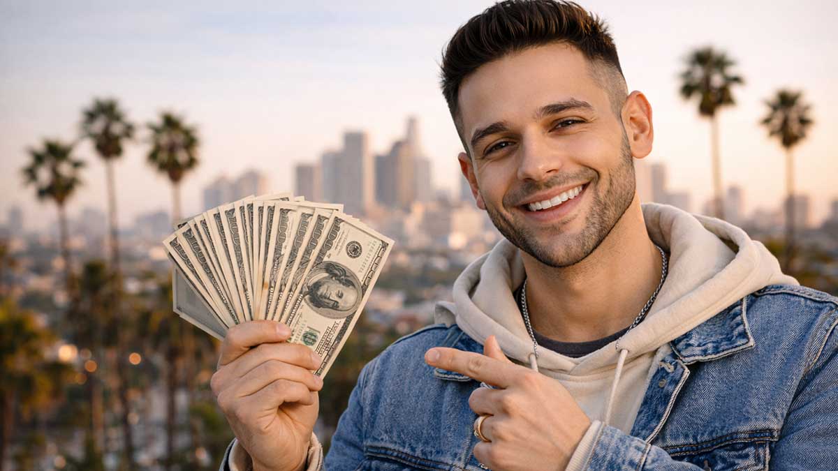 Social media creator earnings and digital income concept