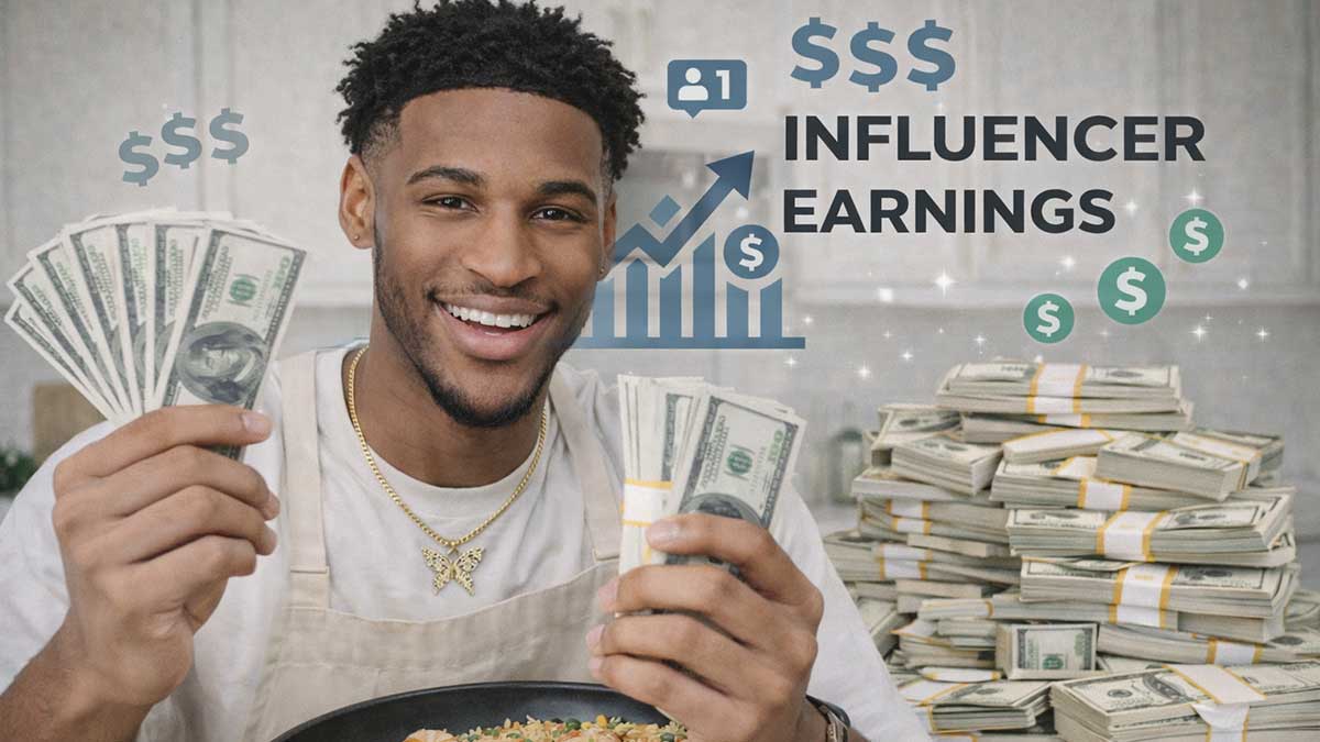 James Shrimp Fried Rice influencer earnings concept