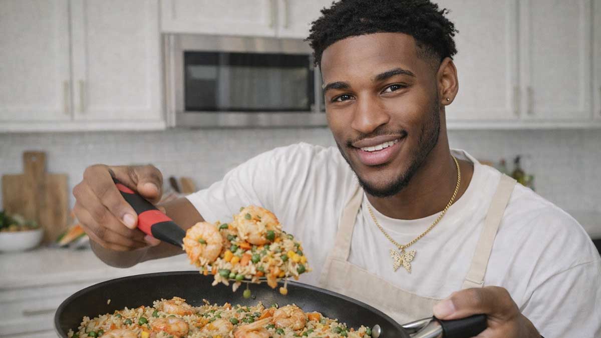 James Shrimp Fried Rice TikTok food creator portrait