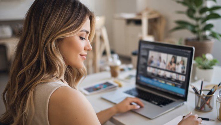 Gabby Gonz recording TikTok content