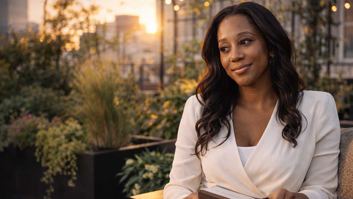 Dupé Aleru lifestyle photo showing her faith and personal style