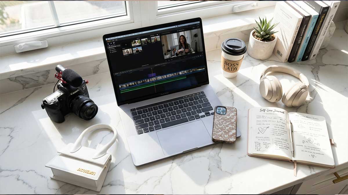 Theresa Coleman posing outdoors in a trendy street style outfit with a luxury bag
