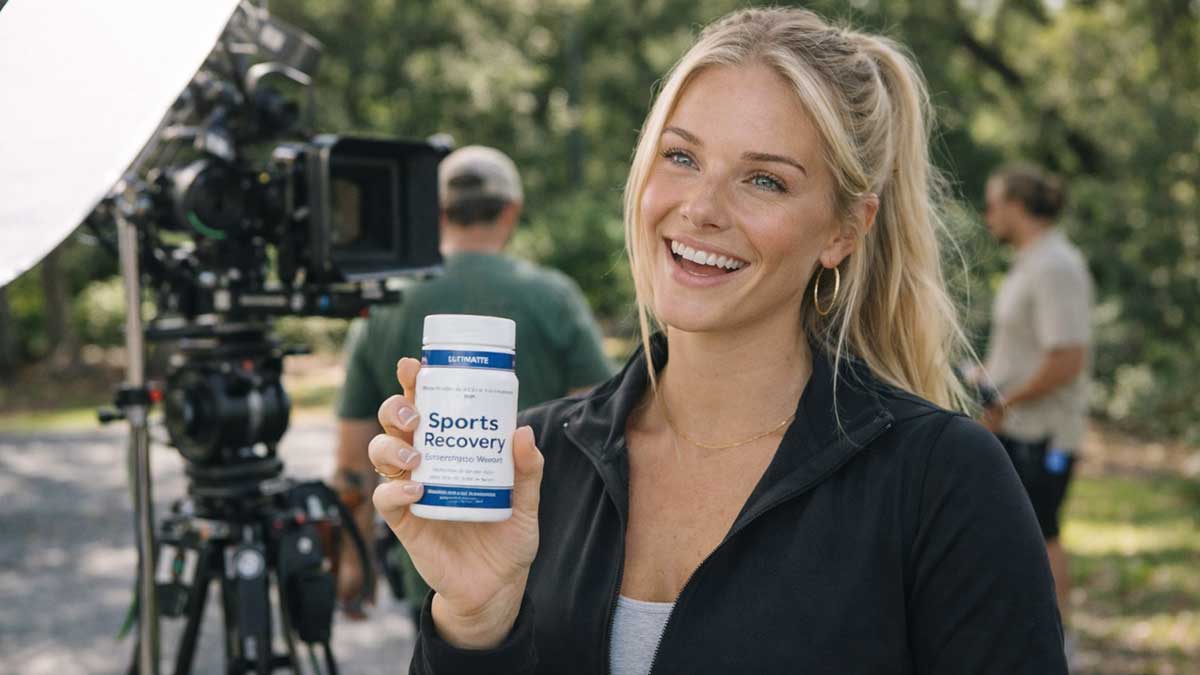 Beth Anne Brice participating in a brand sponsorship photoshoot