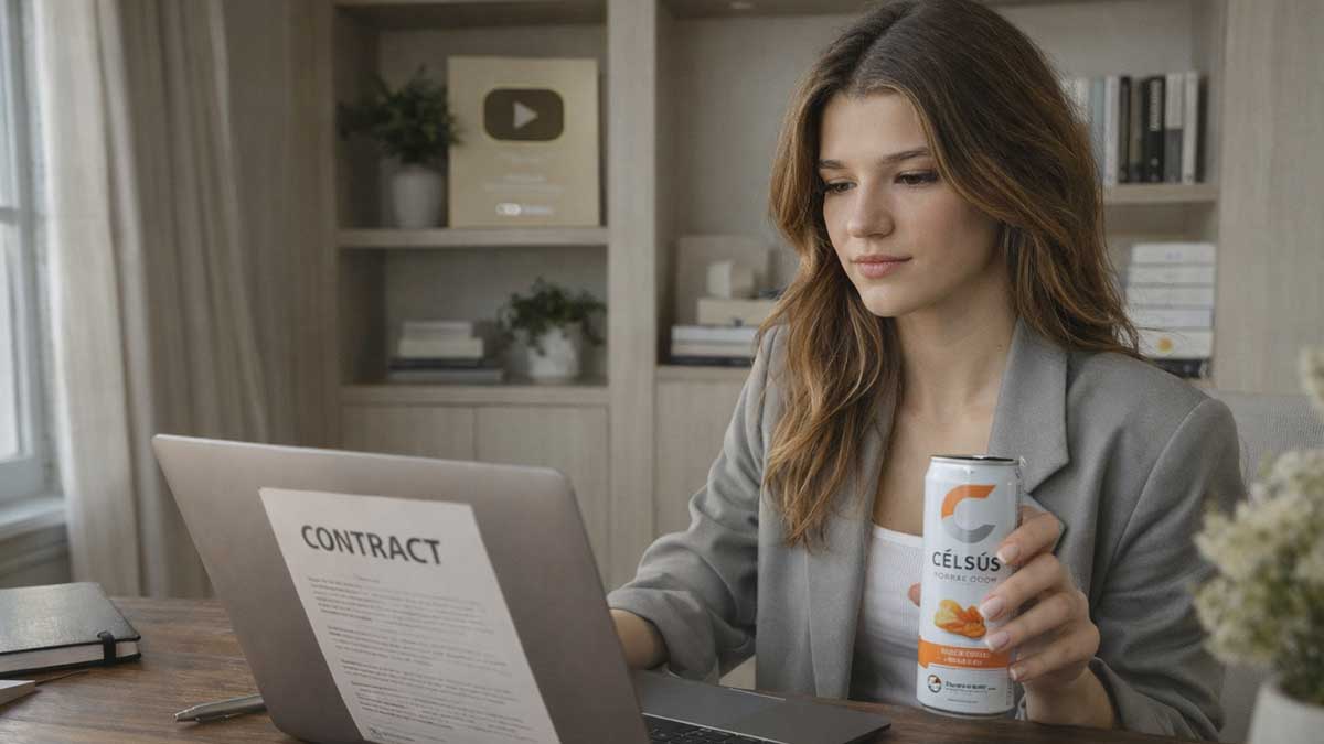 Brooke Monk posing for a brand collaboration campaign