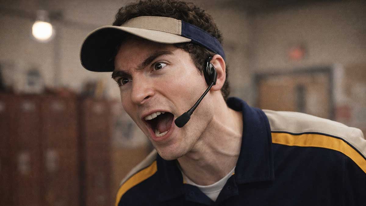 Jacob Capozzi doing an impression of a sports coach for a TikTok parody