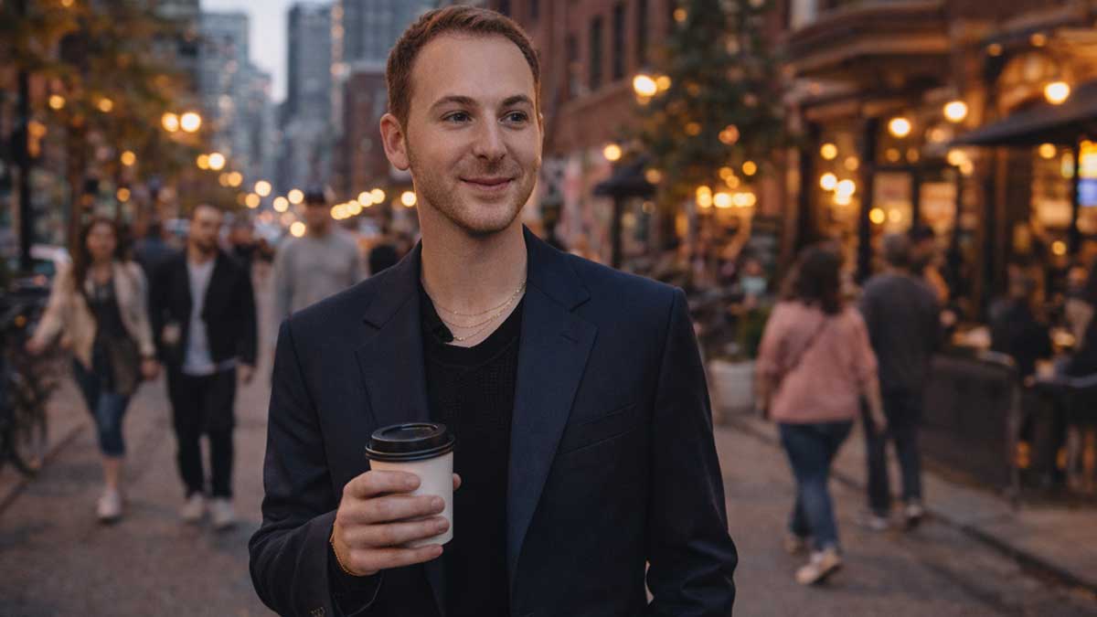 Candid style photo of Zachary Reality casually walking in Los Angeles